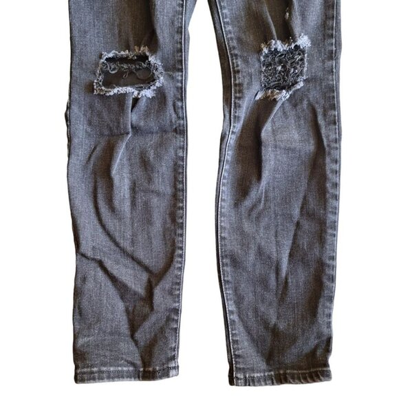 Old Navy Pop‎ Icon Skinny Jeans Gray Distressed Ripped Womens Size 2 - Picture 4 of 9